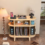 LUVIOHOME Large Round Record Player Stand - Image 6