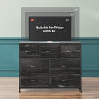 WLIVE 7 Drawer Dresser TV Stand, Entertainment Center, Media Console Table - Image 6