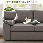108 Inch Faux Leather Modular Sectional Sofa - Image 8