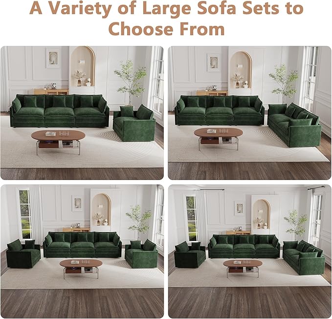 mikibama Modular Sectional Sofa, 146.5 Inch L Shaped Couch Set - Image 7