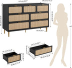 GarveeHome Rattan 7 Drawer Dressers - Image 2
