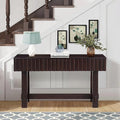 52" Wood Console Table for Entryway, Mid-Century Sofa Table by HanStrong