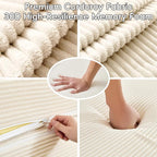 5-in-1 Convertible Sofa Bed, Corduroy Futon Couch Sleeper - Image 5
