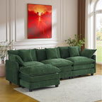 111.4" L-Shaped Cloud Chenille Sofa Sectional Couch by MUDANT
