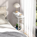 End Table Set of 2 for Small Space, 3-Tier Narrow Side Table - Image 8