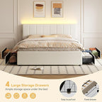 King Size Upholstered Platform Bed - Image 7