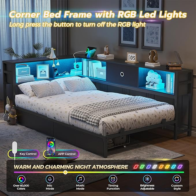 DICTAC Twin Corner Bed Frame - Image 4