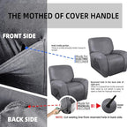 ANARACHON Leather Look Oversize Recliner Chair Covers, Thick 4 Pieces Recliner - Image 7
