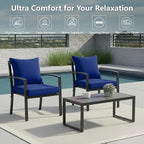 19x19 Inch Patio Chair Cushions Set of 2, Outdoor Furniture Cushions - Image 2