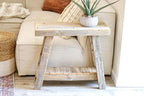 Doug and Cristy Designs Aztec A-Frame Side Table; Reclaimed Wood End Table - Image 3