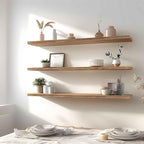YYWUOJJ Wood Floating Shelves for Wall Decor, Rustic Wall Shelves for Bedroom - Image 5
