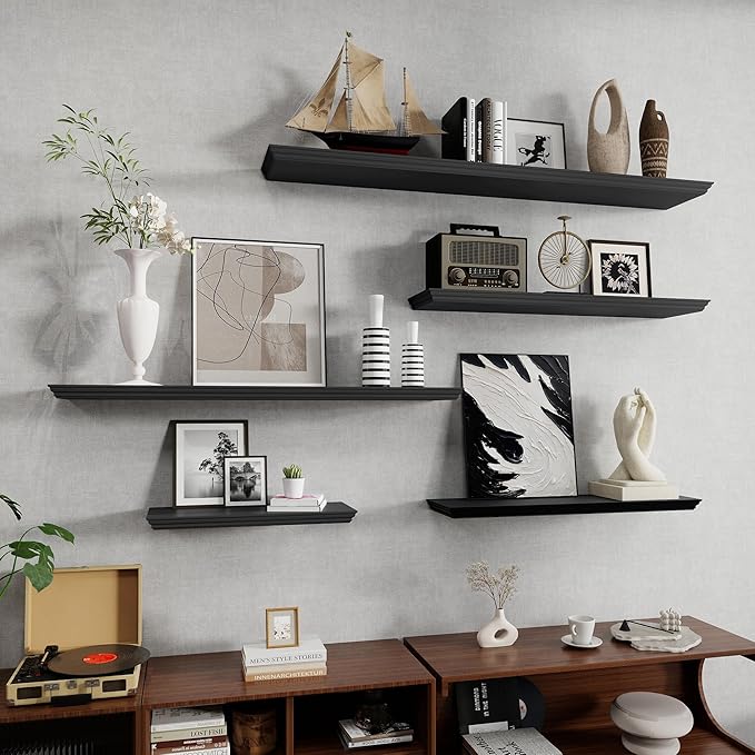 Fun Memories Floating Shelves 40 Inch Long, 9.3 Inch Deep Classic Crown Molding - Image 8