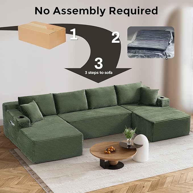 133" Oversized Cloud Boneless Sofa Couch - Image 6