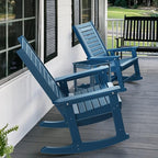 GREENVINES Outdoor Rocking Chairs | Set of 2 | Porch Rocker | HDPE Plastic | - Image 6