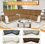 HDCAXKJ 100% Waterproof Reclining Sectional Couch Covers L Shape Recliner Sofa - Image 5