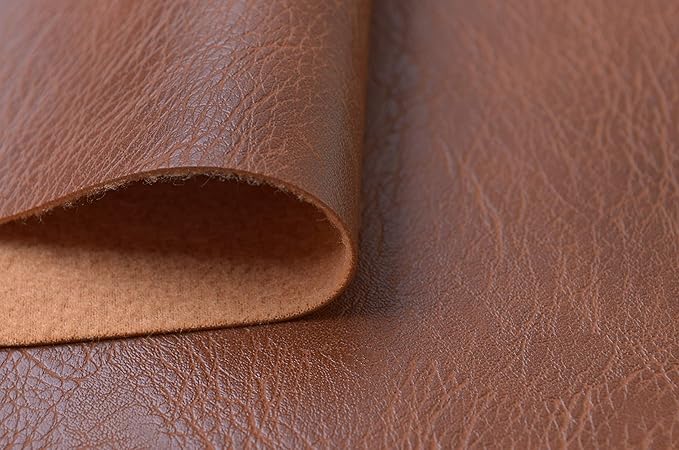 Wento Thick 2 Yard Faux Leather Fabric Soft Skin Grain PU Leather - Image 3