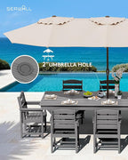 SERWALL 9 Piece Outdoor Dining Set - Image 5