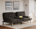 Flamaker Futon Sofa Bed Modern Folding Futon Set Linen Fabric Convertible - Image 7