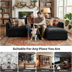 ELUCHANG Oversized 113" Modular Sectional Sofa, Comfy Cloud Couch, L Shaped - Image 3