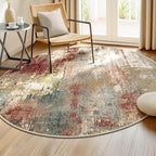 RELEANY Washable Area Rugs 6ft Non-Slip Modern Abstract Soft - Image 4