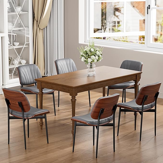 YaFiti Dining Chairs Set of 2, Dining Room and Kitchen Chairs, Mid Century - Image 4