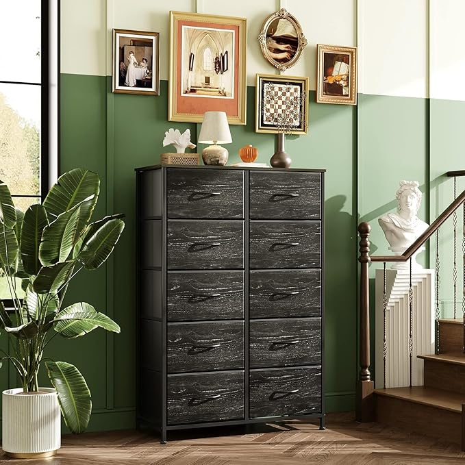 WLIVE Tall Dresser with 10 Drawers, Dressers & Chest of Drawers, Dresser - Image 4