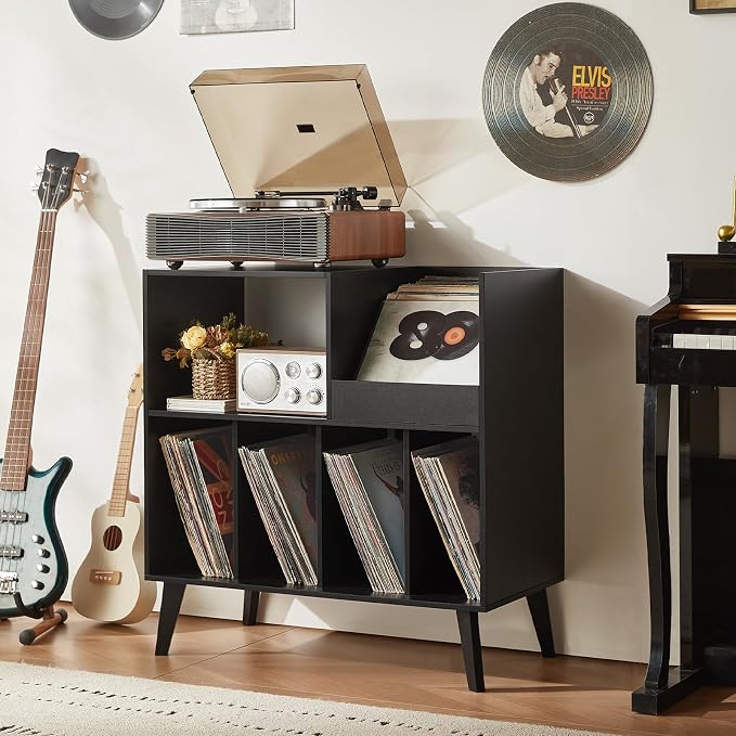 LELELINKY Large Record Player Stand, Turntable Stand - Image 9