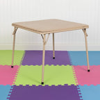 Flash Furniture Mindy Kids Tan Folding Table - Image 2