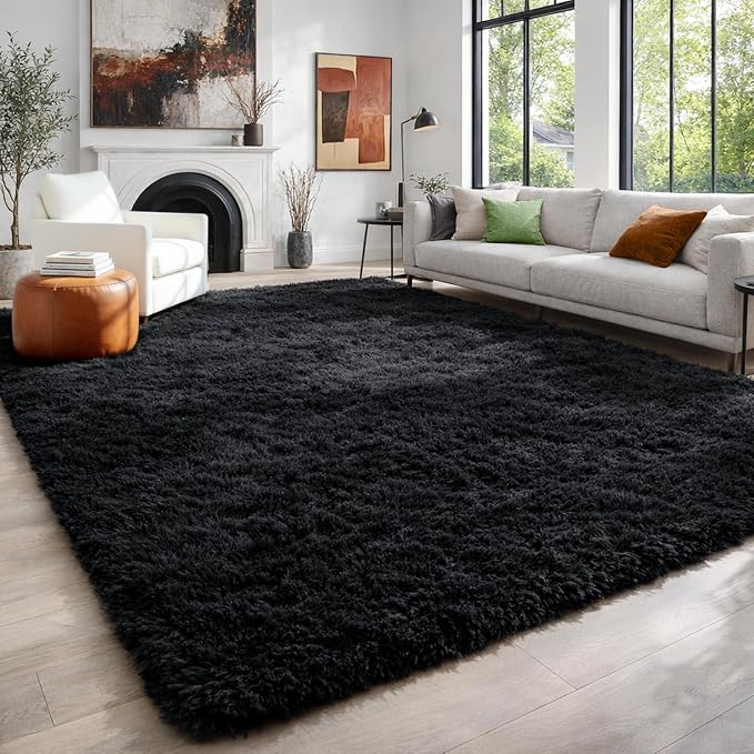 PAGISOFE 6x9 Ft Fluffy Bedroom Rugs, Fuzzy Shaggy Carpet, Indoor Plush Nursery - Image 3