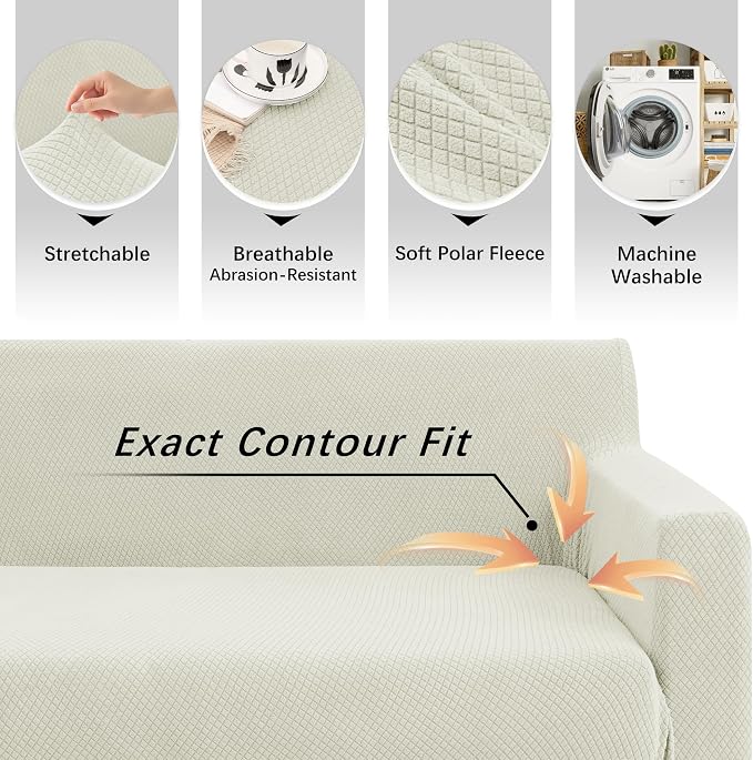 Arfntevss Stretch Sectional Couch Covers L Shaped Corner Sectional Sofa Cover - Image 5