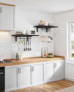 CHOEZON Wall-Mounted Pot Racks, Floating Shelves, Vintage Pot Hangers - Image 2