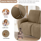 ALIECOM 100% Waterproof Recliner Sectional Couch Covers L Shape Stretch Corner - Image 6