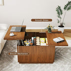 2-Piece Fluted Living Room Set Includes 31.5" Fluted Lift Top Coffee Table - Image 6