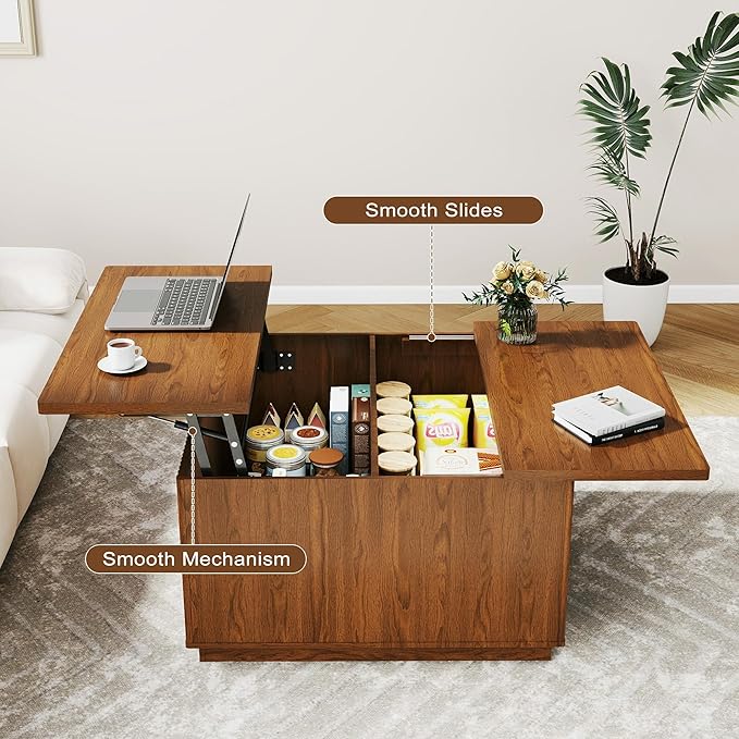 2-Piece Fluted Living Room Set Includes 31.5" Fluted Lift Top Coffee Table - Image 6