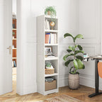 LINSY HOME 5-Shelf Bookcase, Narrow Bookshelves Floor Standing Display Storage - Image 2