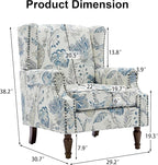 Pia Ricco High Back Floral Accent Chair - Image 2