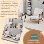 Beige Midcentury Modern Accent Chair - Image 4