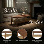 Alaterre Furniture Calais 48 Inch Rectangular Solid Wood Coffee Table - Image 4