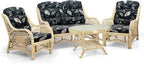 Malibu Lounge Living Accent Armchair Natural Rattan Wicker Handmade Design - Image 5