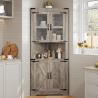 GarveeHome Tall Corner Cabinet, Farmhouse Corner Storage Cabinet by GarveeHome
