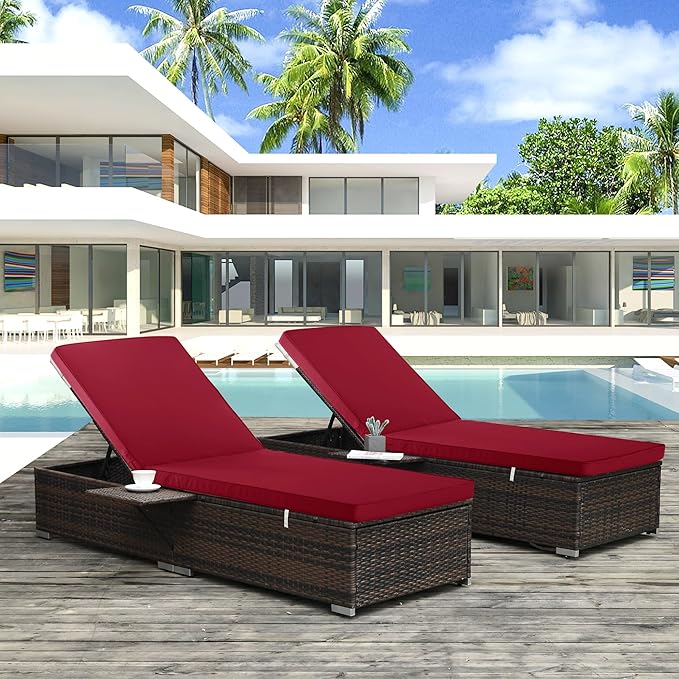 Chaise Lounge Cushion for Outdoor Furniture, Waterproof Fade and Tear Resistant - Image 6