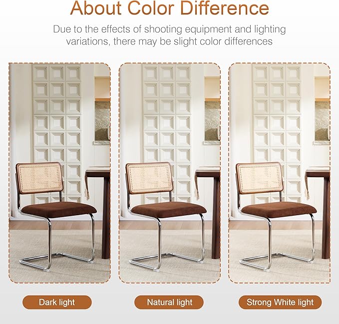 Zesthouse Rattan Dining Chairs Set of 6, Mid Century Modern Dining Room Chairs - Image 8