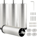 Furniture Support Legs Silver 4.7 Inch Couch Legs Screw in M8 Replacement End by Unknown