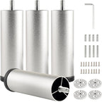 Furniture Support Legs Silver 4.7 Inch Couch Legs Screw in M8 Replacement End by Unknown