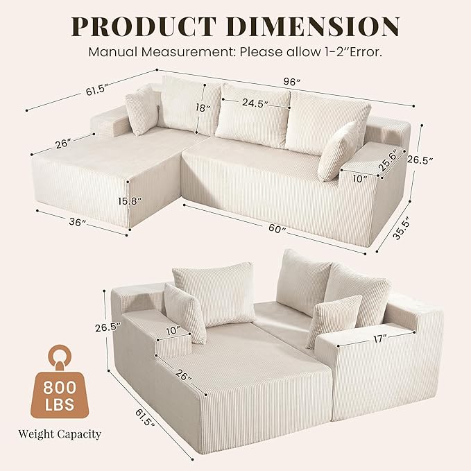 GRUSIGN Cloud Sectional Boneless Couches - Image 2