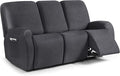 ANARACHON Leather Look Recliner Couch Cover, 8-Pieces Stretch Recliner Sofa by ANARACHON