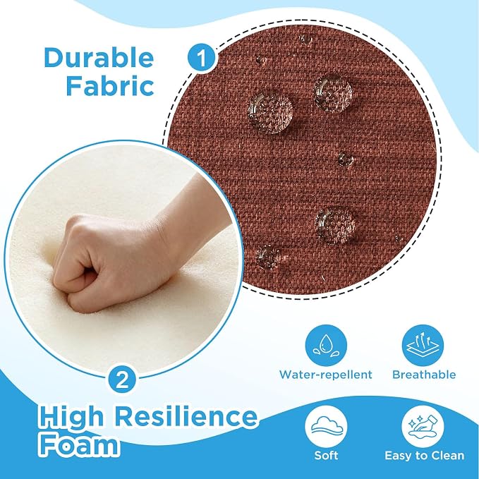 Outdoor Deep Seat & Back Cushion Set, 24 x 24 Inch Water Repellent and Fade - Image 4