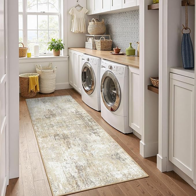 RELEANY Washable Area Rugs 2'x10' Non-Slip Modern Abstract Soft - Image 3