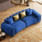 104" Oversized Chesterfield Loveseat Luxury Velvet Couch Vintage Tufted Sofa - Image 6