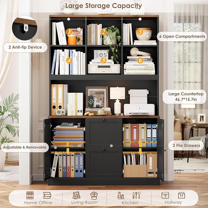 HIFIT 72'' Tall File Bookcase - Image 7